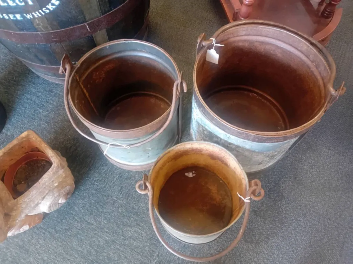 Retro Iron And Zinc Graduated Buckets - Image 2