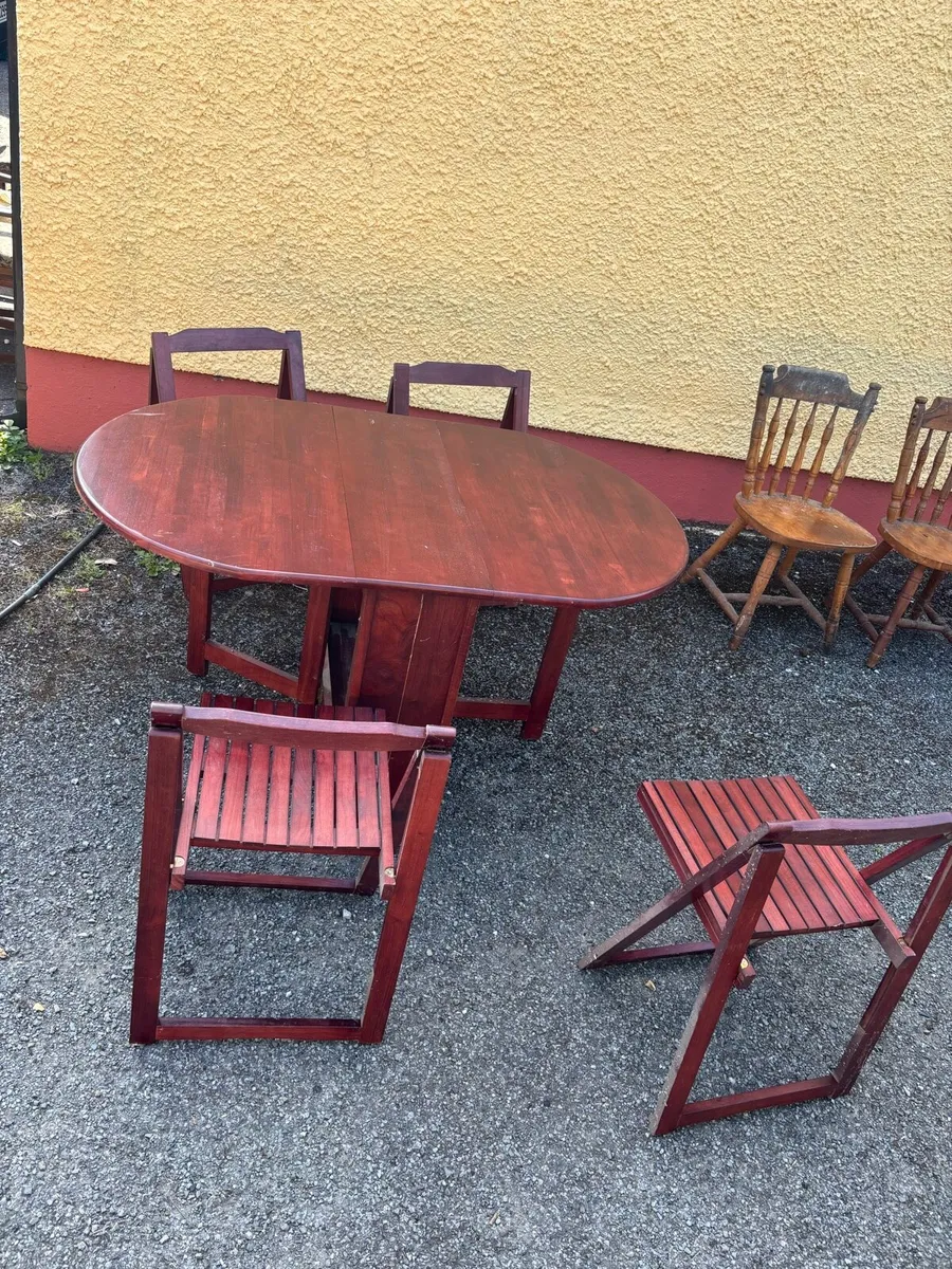 FREE Diner table and chairs, folds away - Image 2