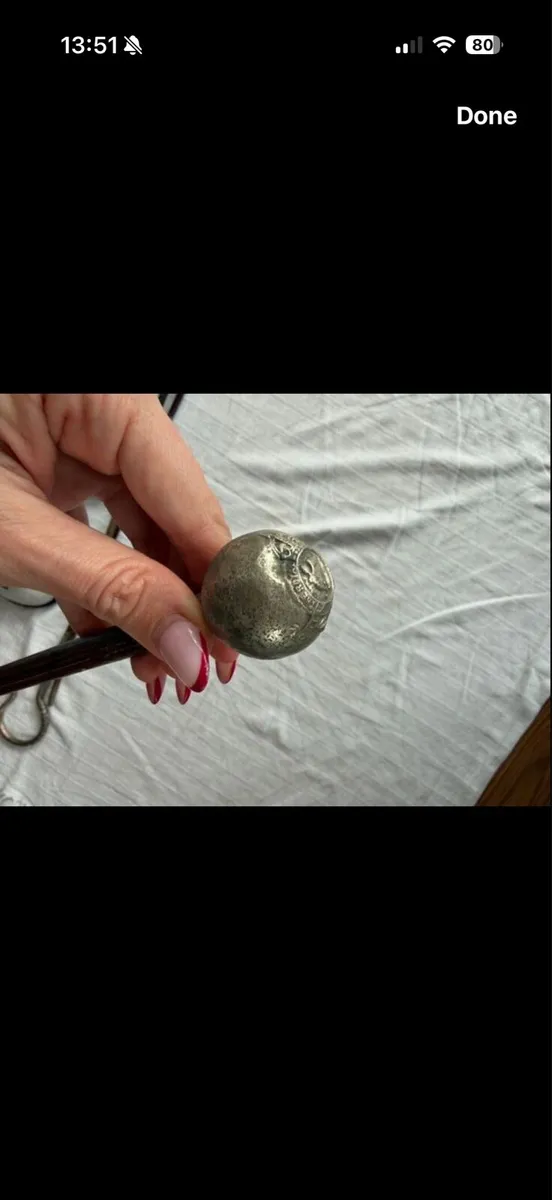 WW1 Royal Irish Rifles Officer's Swagger Stick. - Image 3
