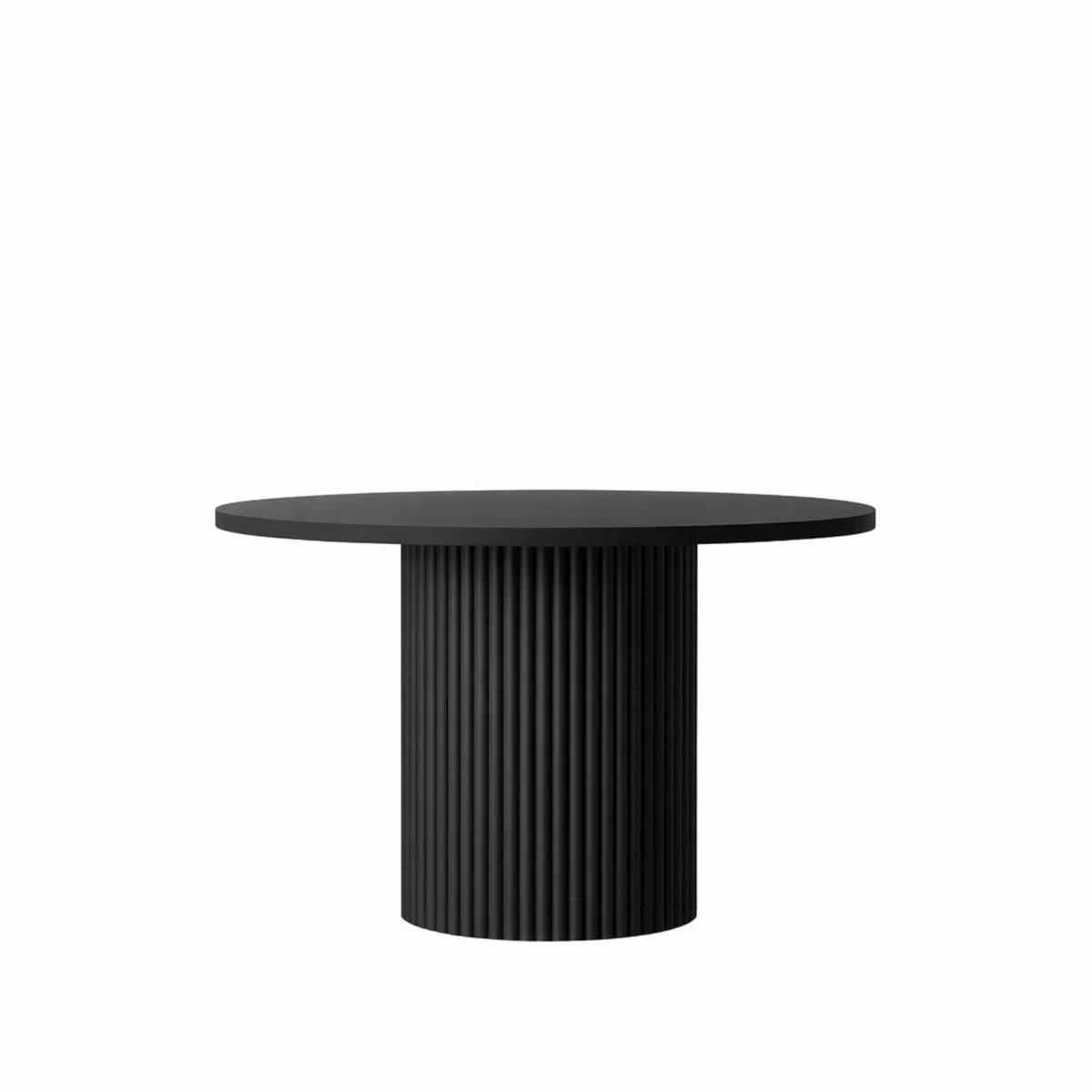 Black Extending Dining Table  Metal Base 180cm - Image 2