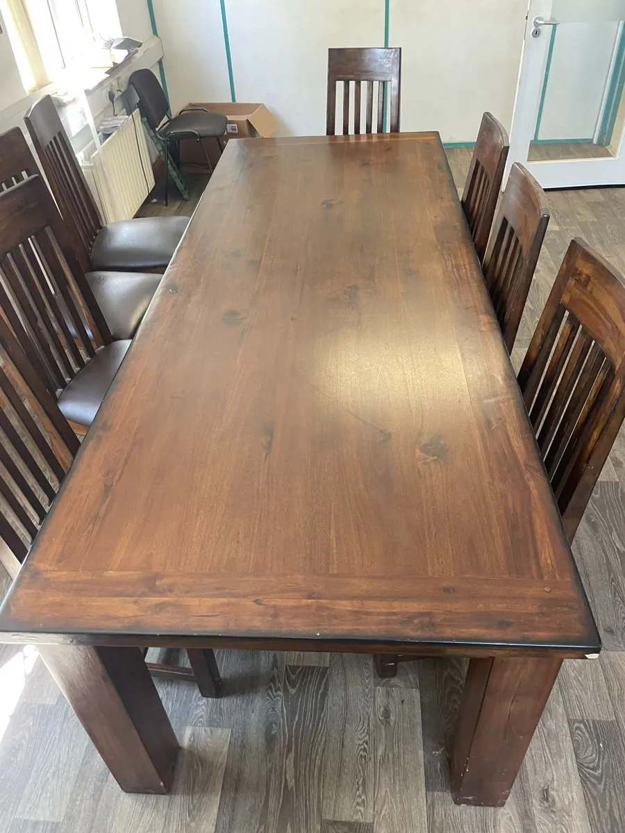 Dining Room Table and 8 Chairs. - Image 2