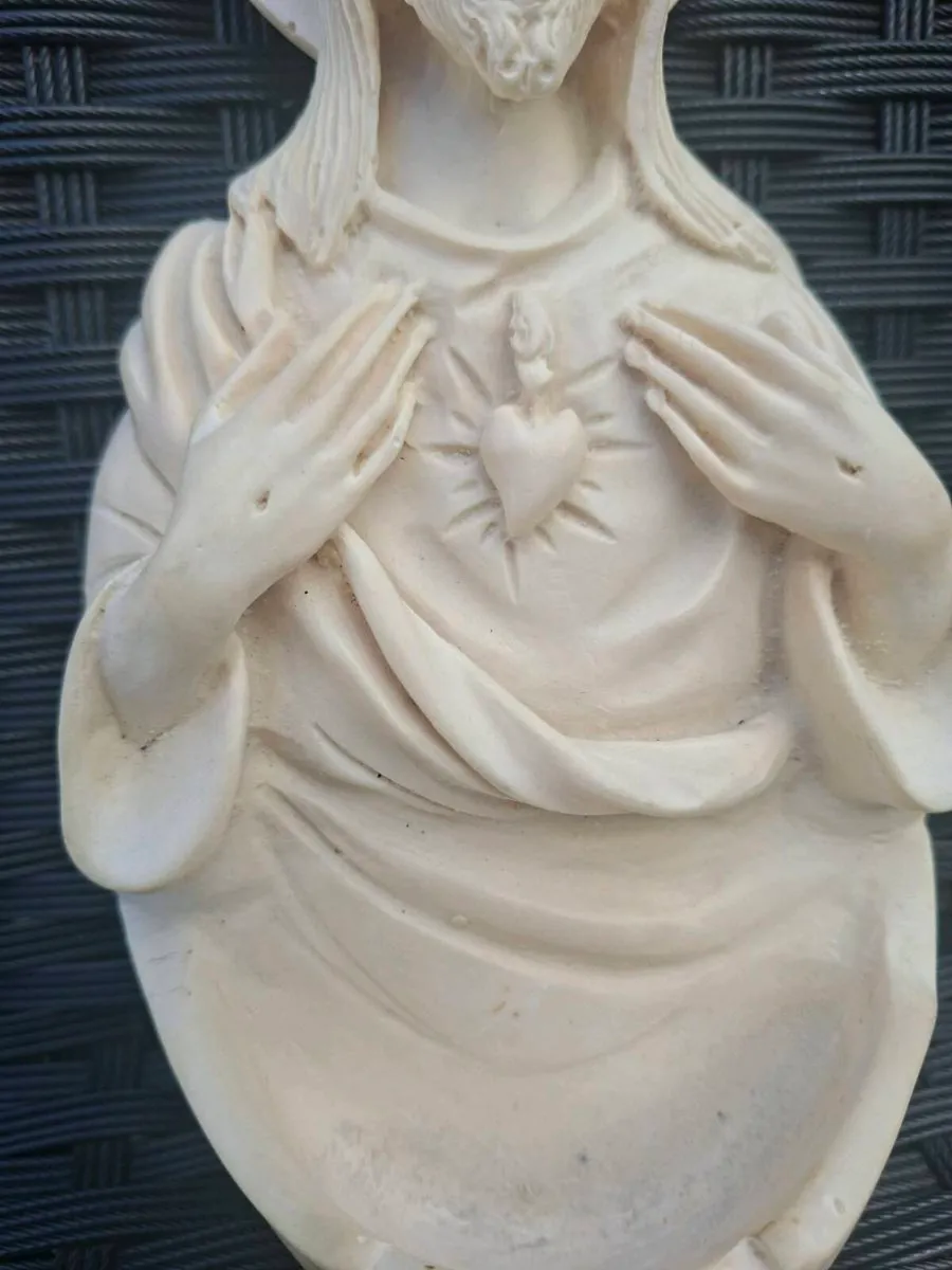 Vintage Jesus Sacred Heart Holy water Font - Image 3