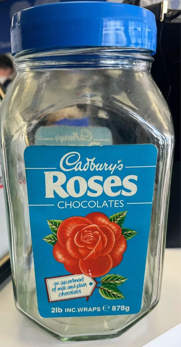 1991 Cadbury Roses Glass Jar