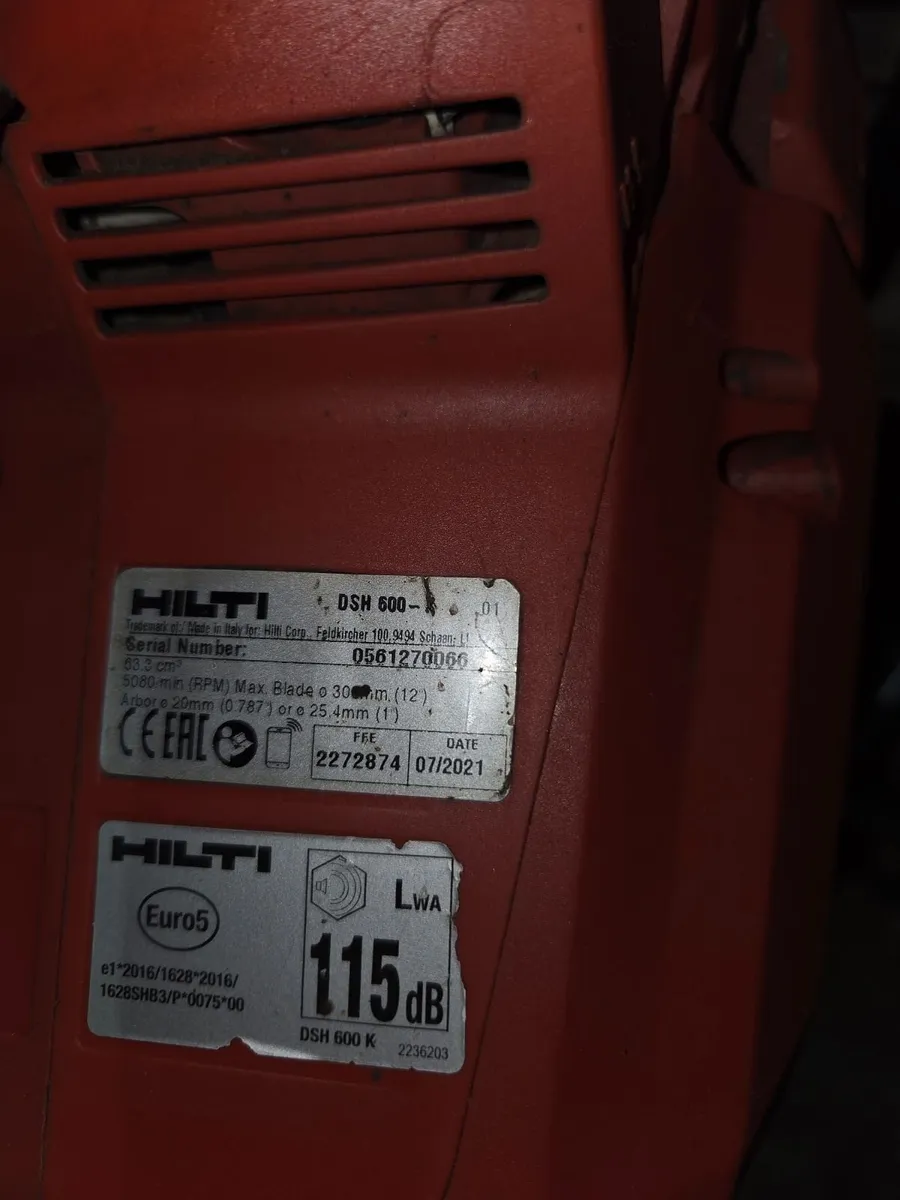 Hilti DSH 600-X Petrol Cut-Off Saw – 2021 - Image 2