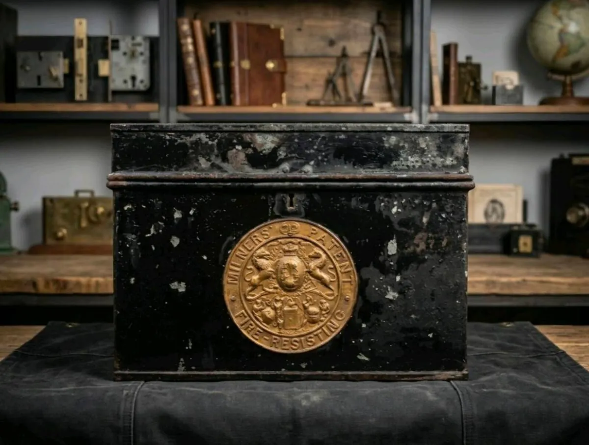Rare Antique Milners Safe Co. Liverpool Chest Safe - Image 1