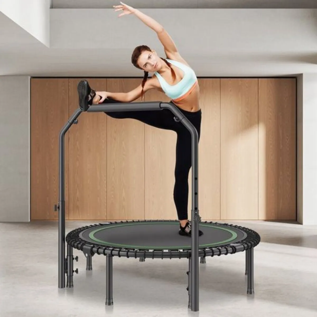 Fitness Trampoline Adults Exercise Rebounder with - Image 3