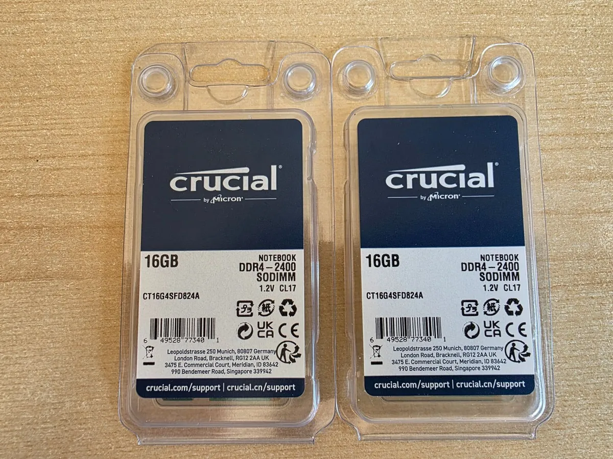 32Gb Crucial DDR4-2400 SODIMM (16Gb x 2) - Image 2