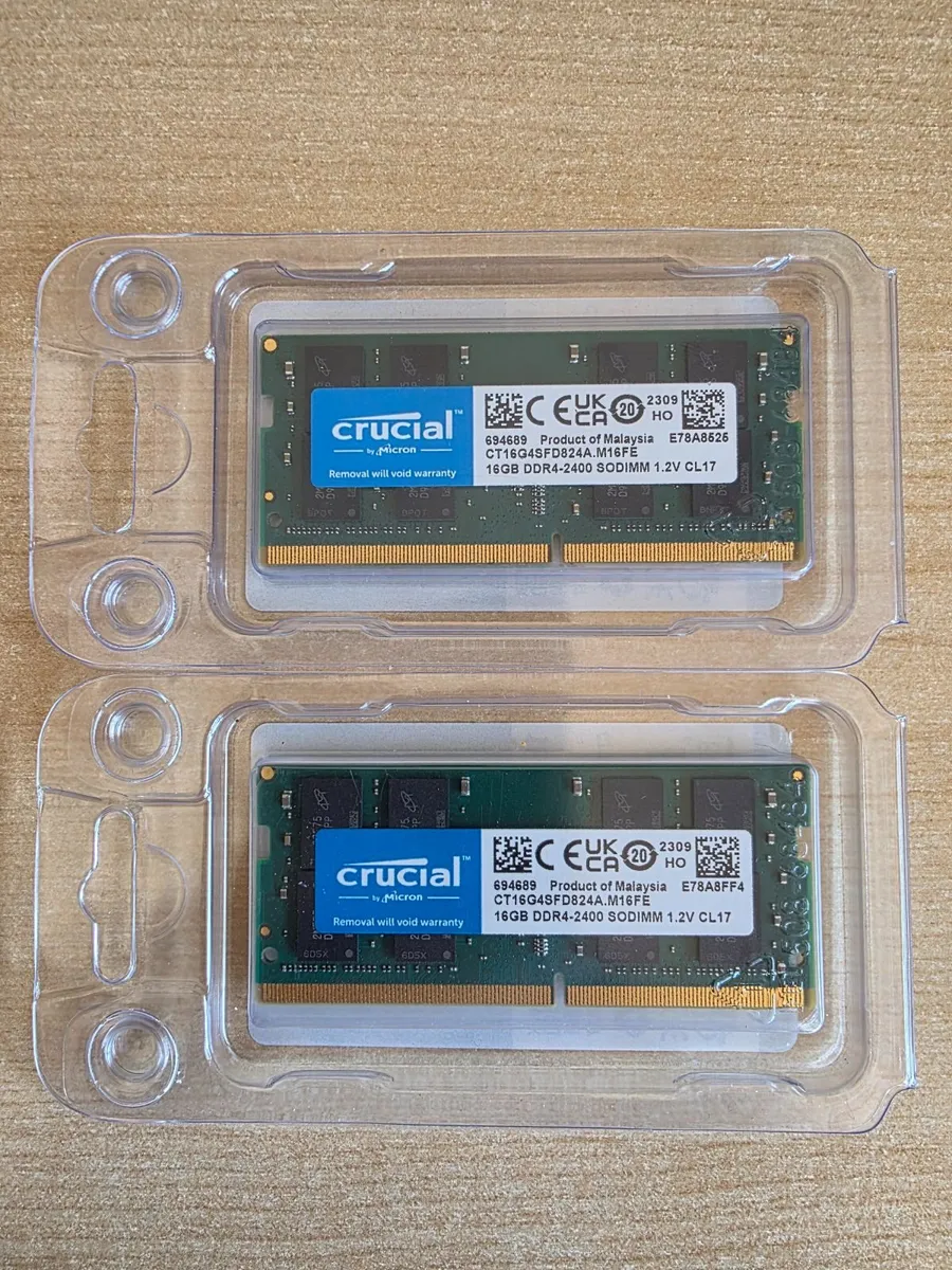 32Gb Crucial DDR4-2400 SODIMM (16Gb x 2) - Image 1