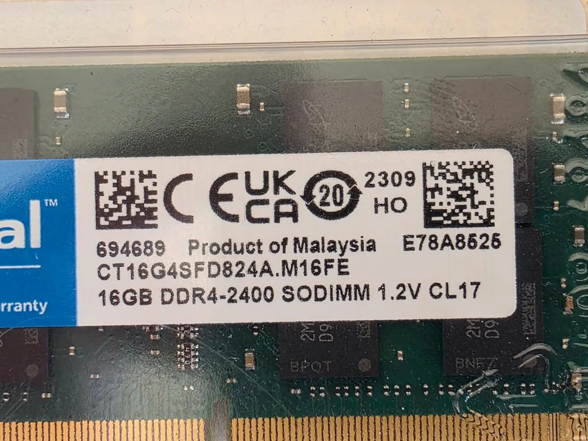 32Gb Crucial DDR4-2400 SODIMM (16Gb x 2) - Image 3