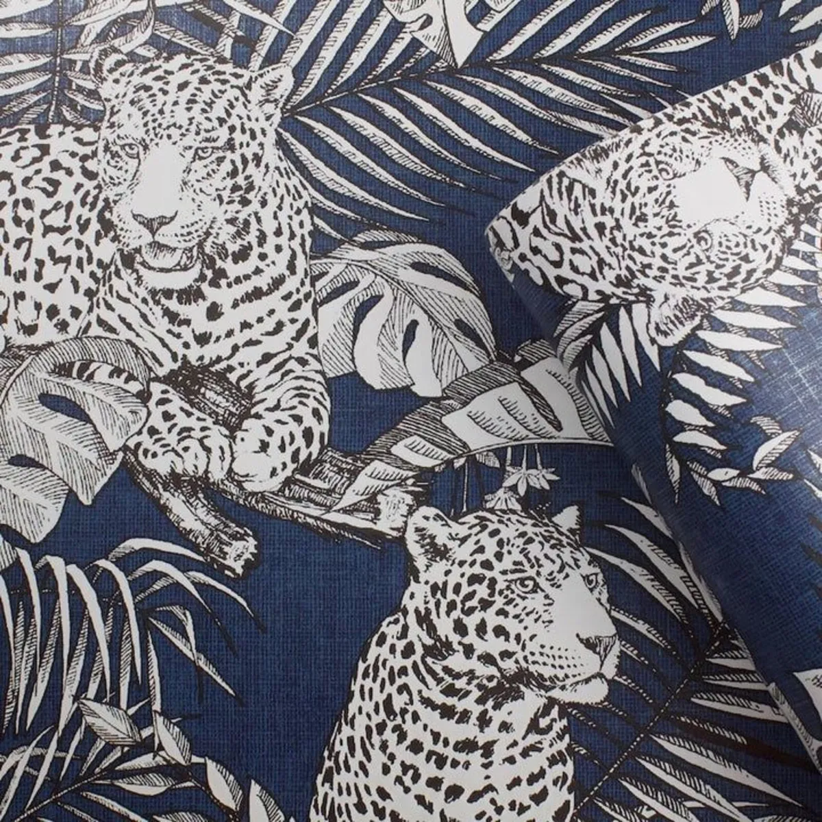 Muriva Darcy James Mamboa Leopard Blue Wallpaper - Image 2