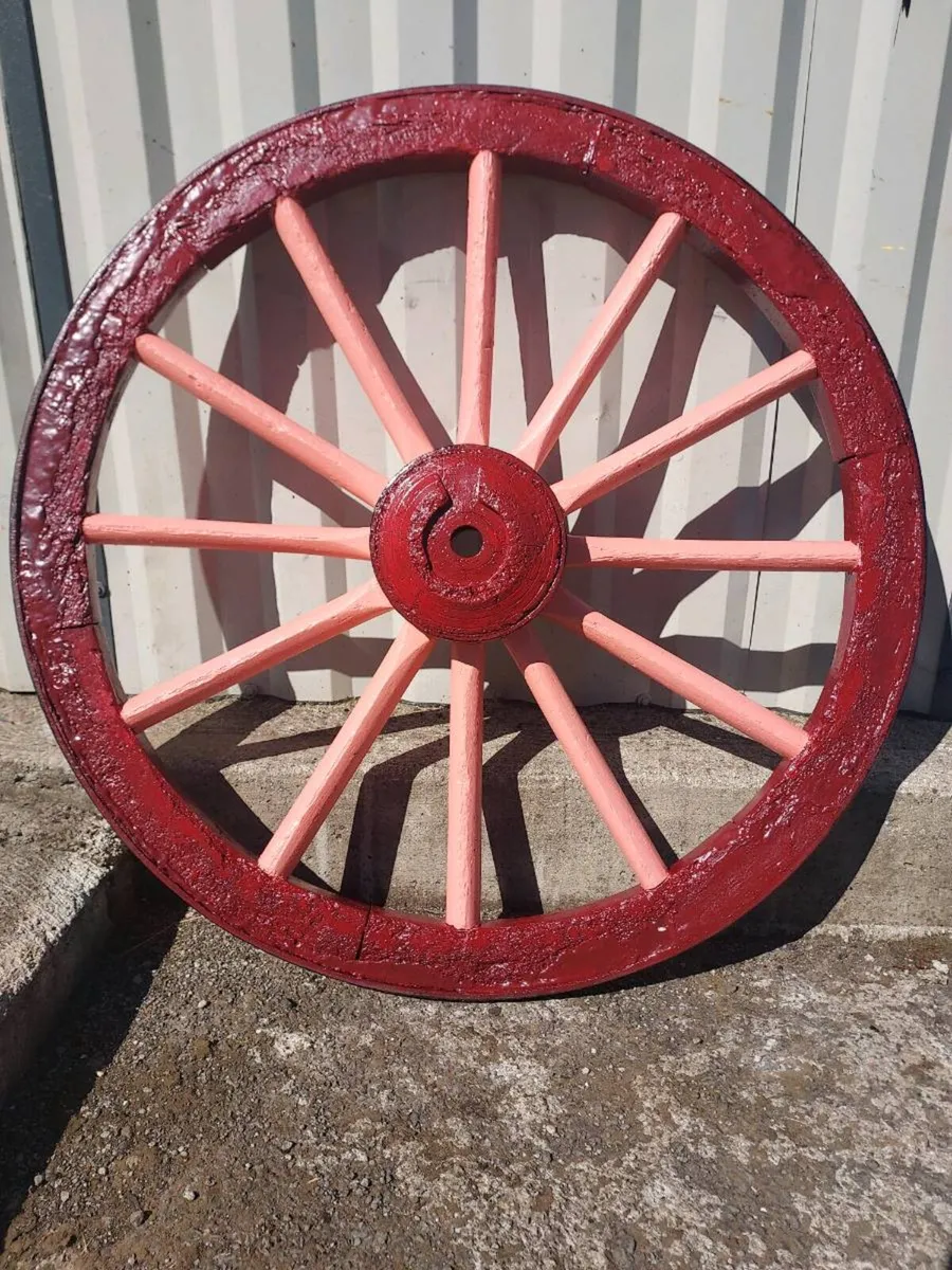 Vintage cart wheel