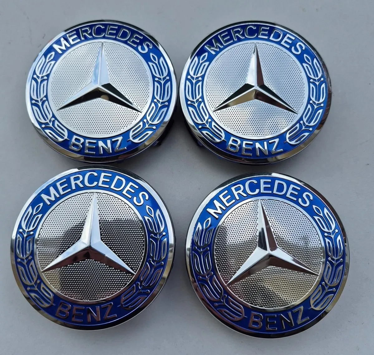 4 x Mercedes Centre Cap (Light Blue) FREE POST - Image 1