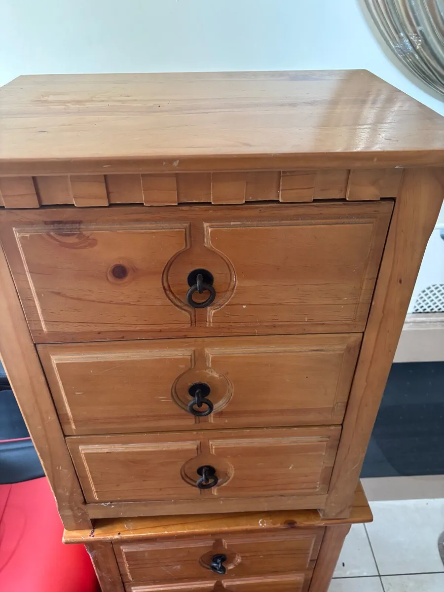 Rustic Solid Wood 3-Drawer Nightstands / Dressers - Image 1