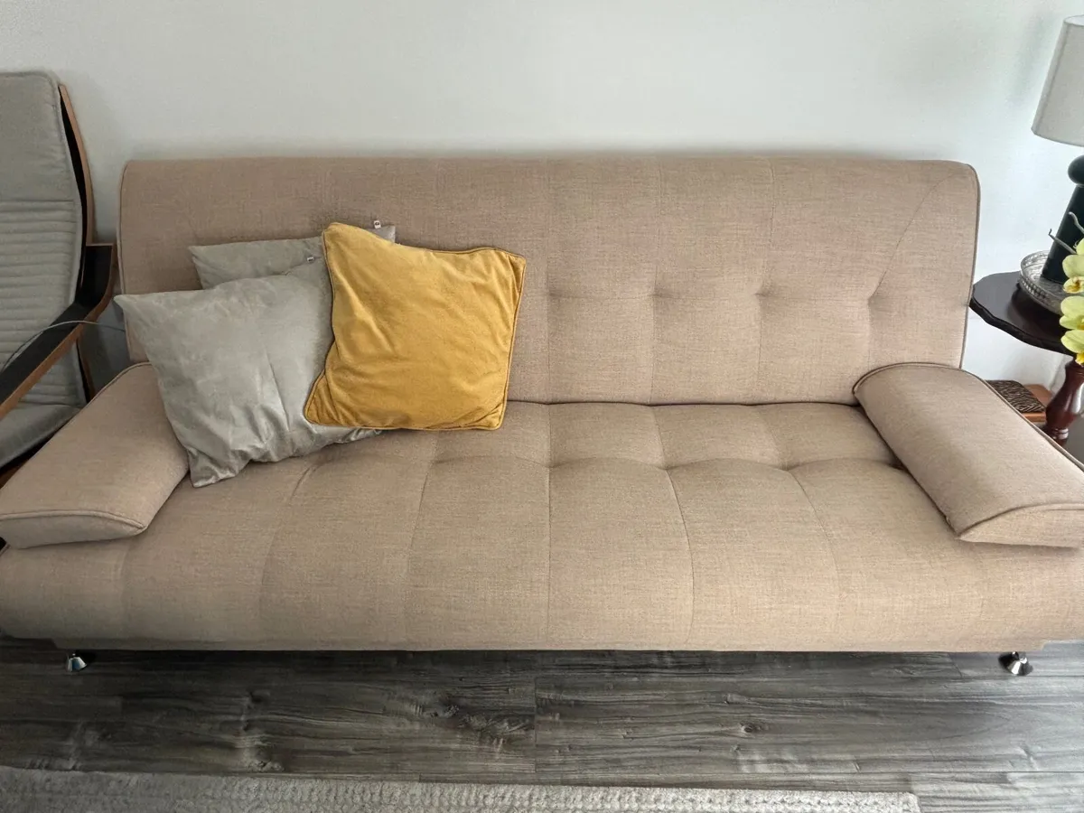 Modern Beige Sofa bed - Image 1