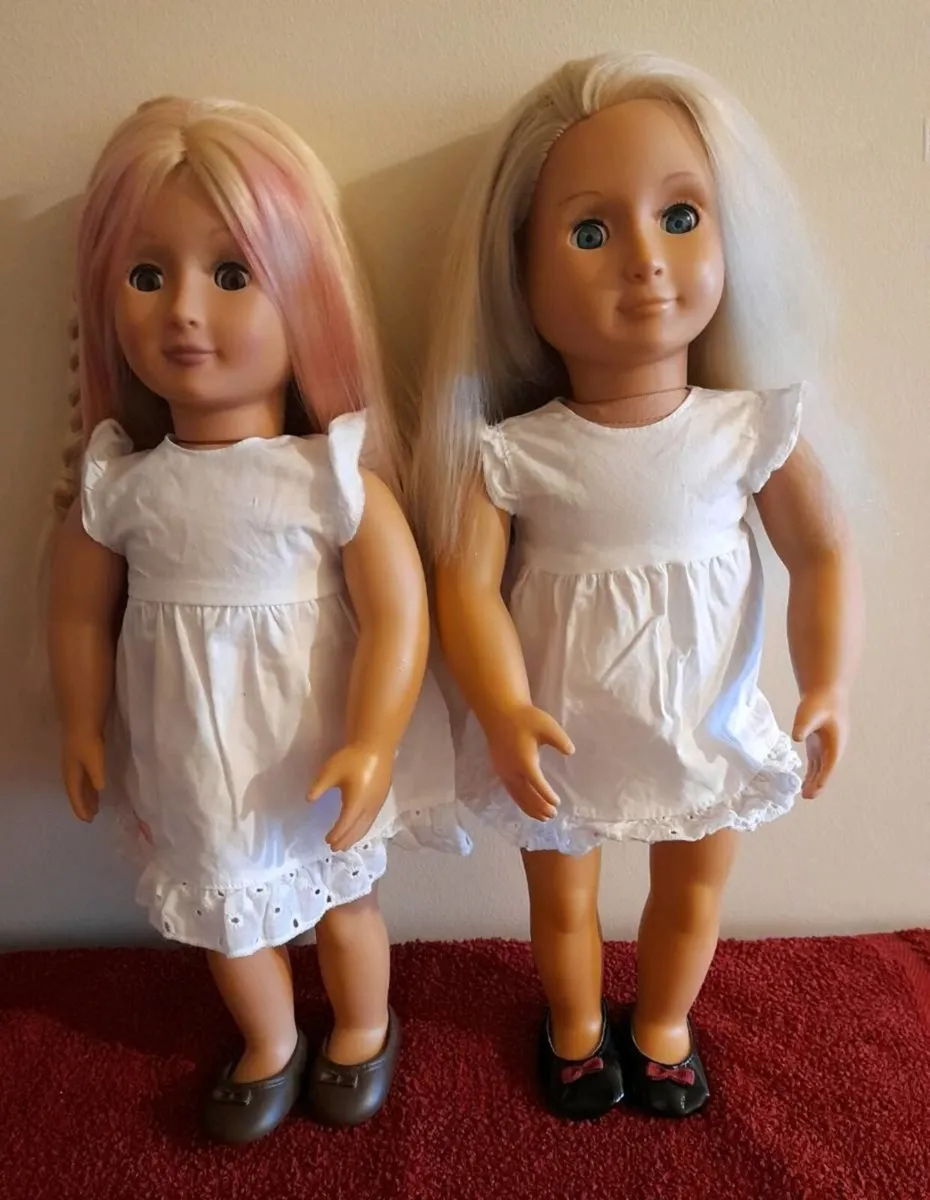 Our Generation Polka Dot Camping Set & twin dolls - Image 3
