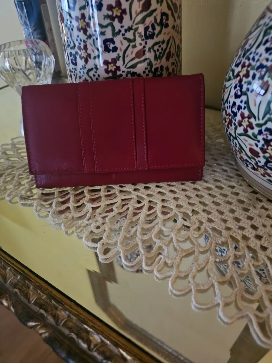 Vera Pelle Red Leather Purse / Brand New - Image 1