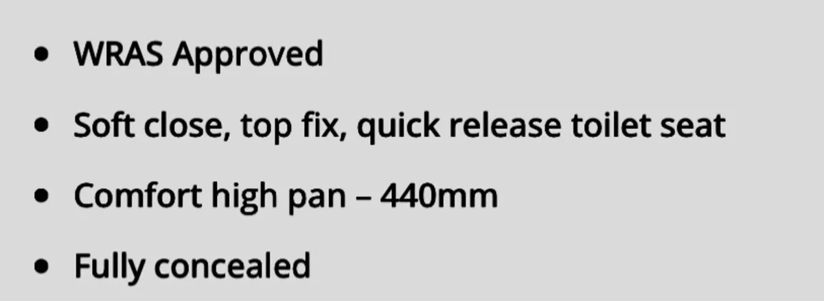 New Comfort height Toilet Pan, Cistern & seat - Image 3