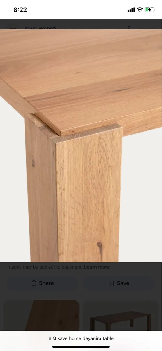 Kave home Deyanira oak table new in box - Image 4