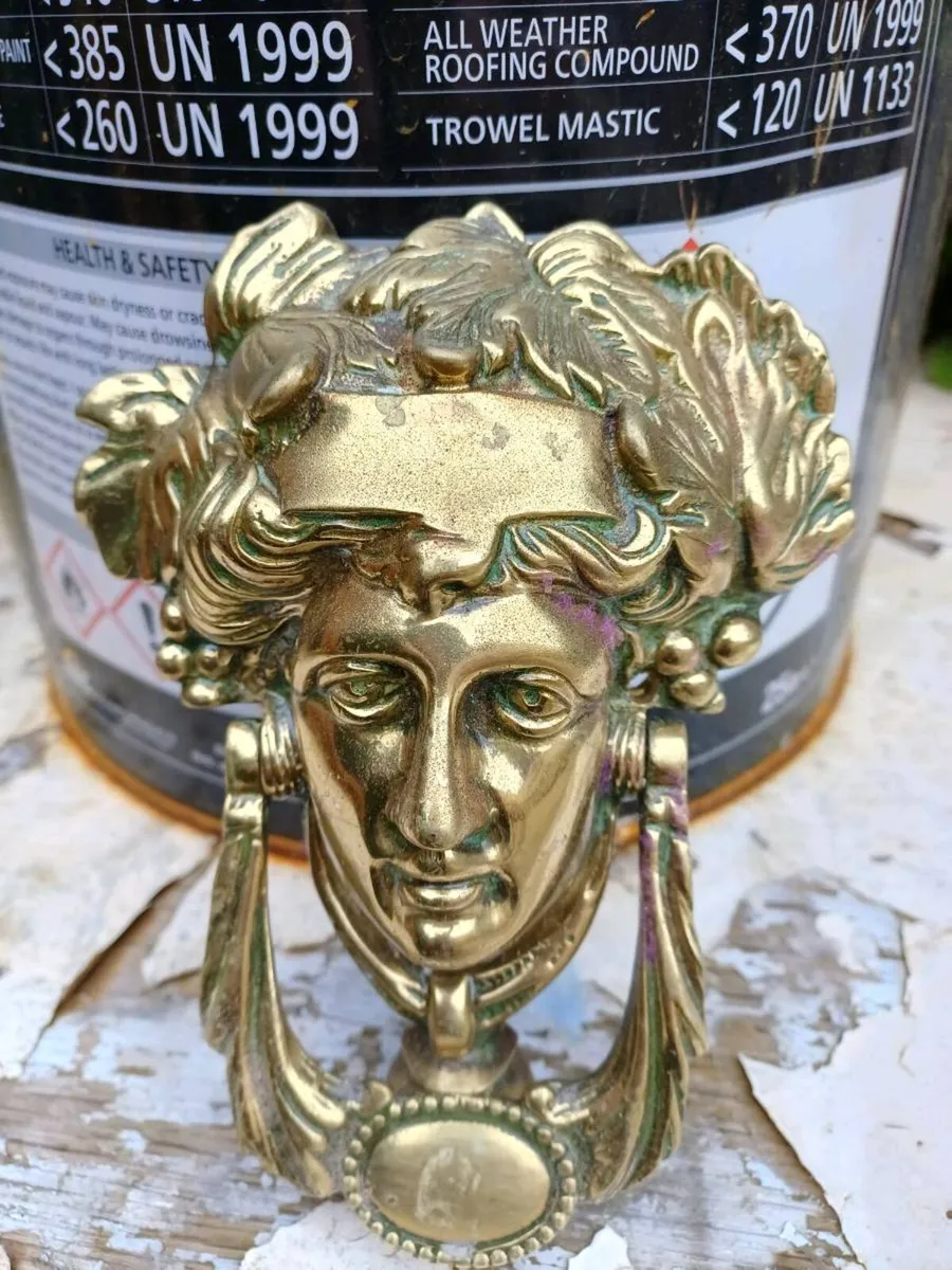 Vintage Heavy Brass Door Knocker - Image 2