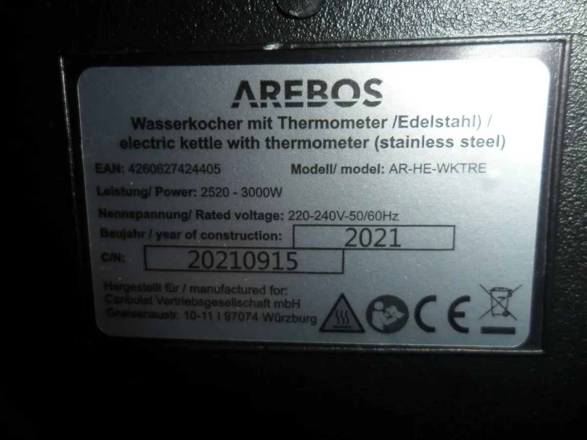 AREBOS AR-HE-WK 3000W Retro Electric Kettle - Image 4