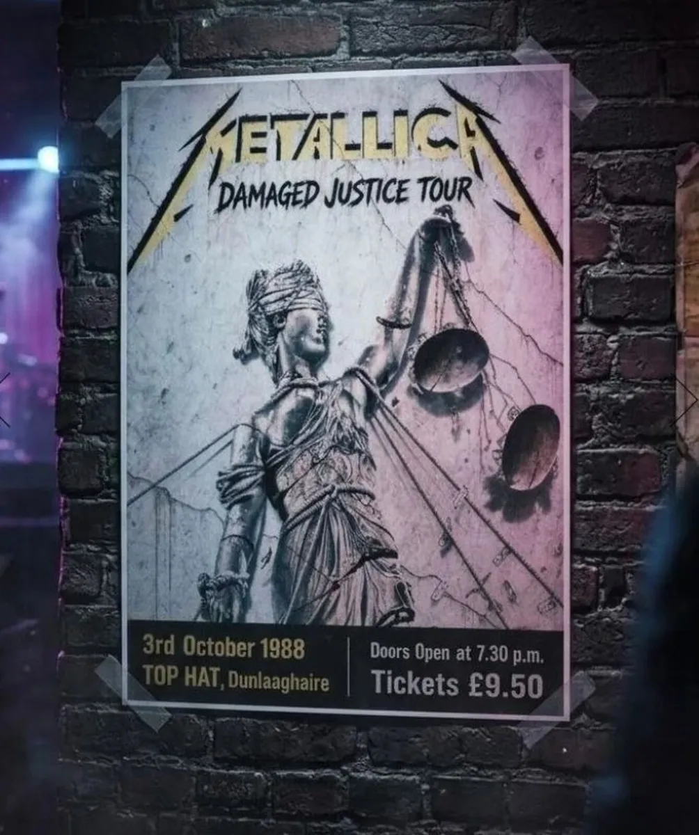 Metallica Dublin 1988 Top Hat Poster
