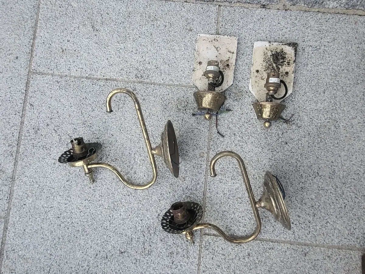 Light fittings - vintage brass - Image 1