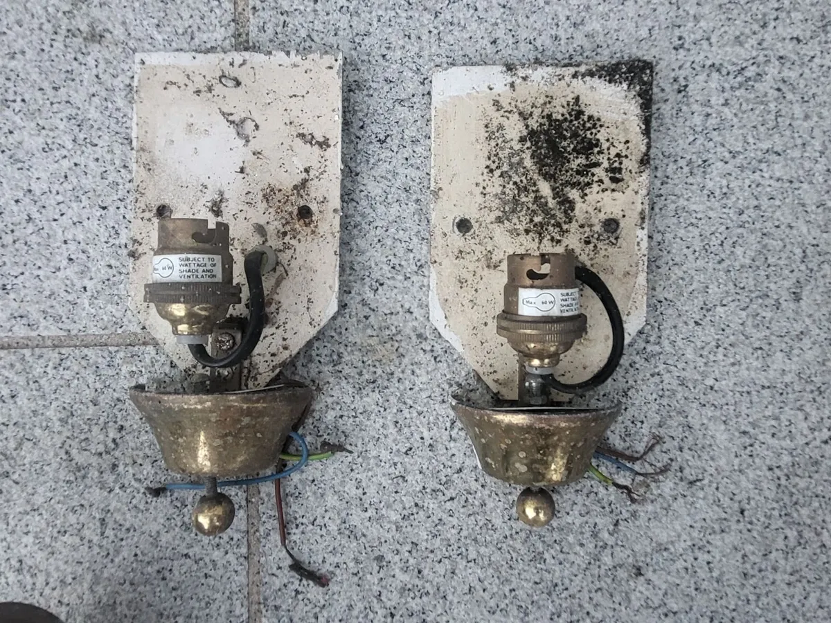 Light fittings - vintage brass - Image 3
