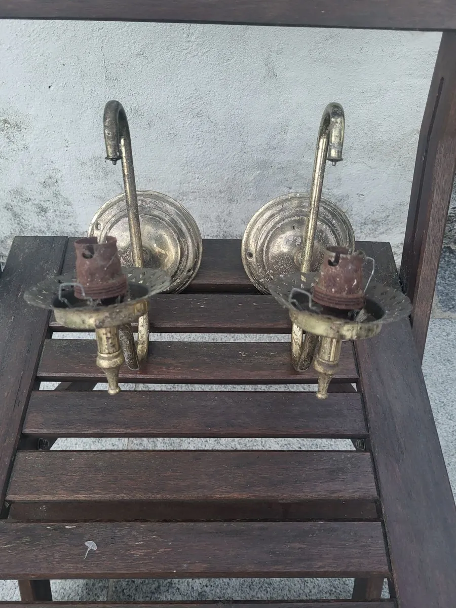 Light fittings - vintage brass - Image 4