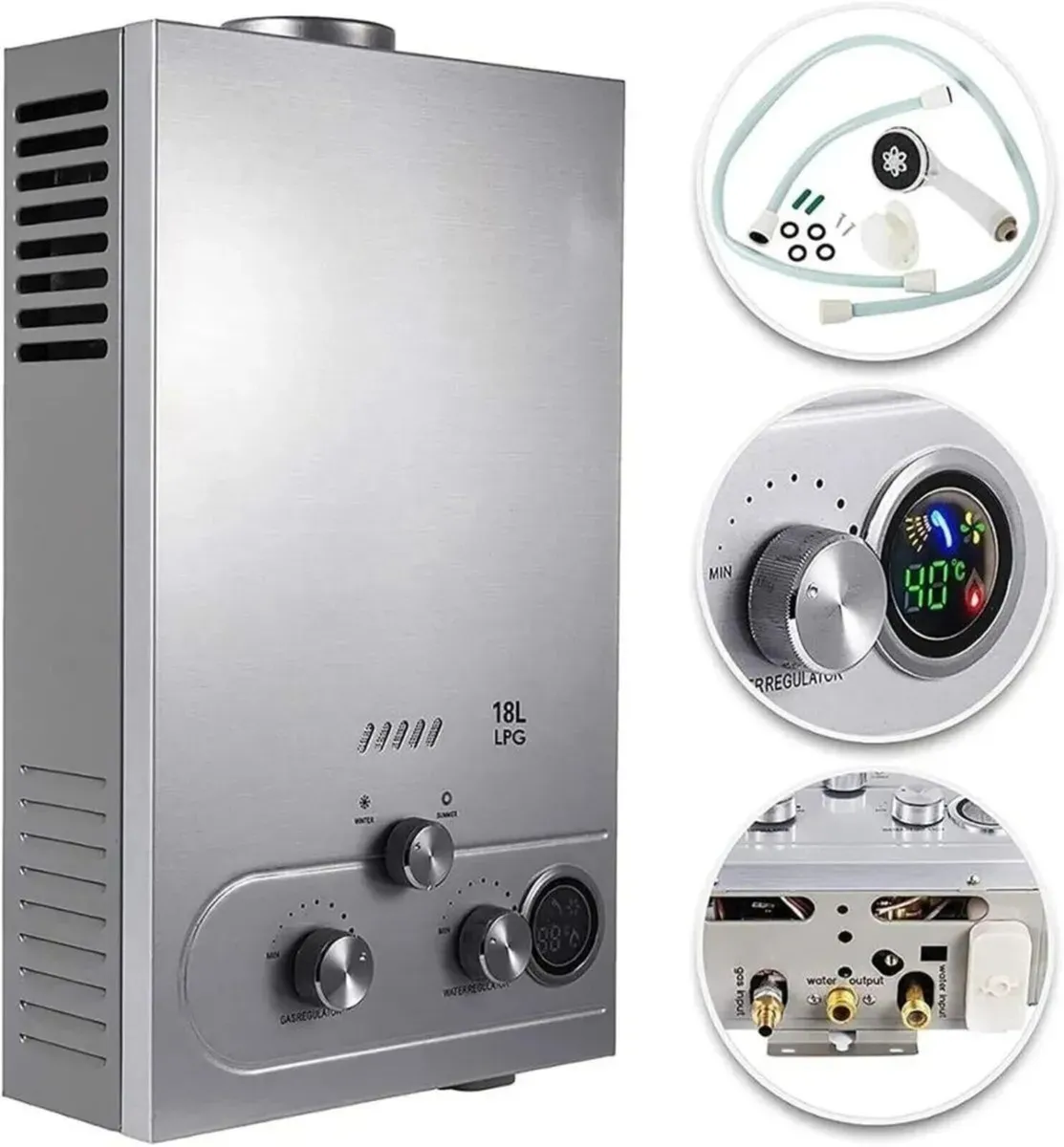 18L Instant Gas Hot Water Heater Tankless Boiler - Image 1