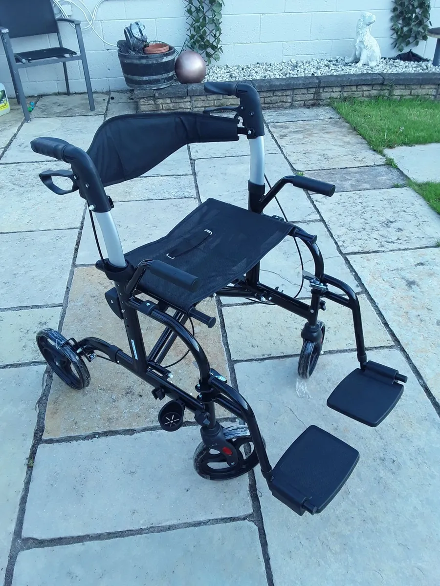 2 in 1 Rollator Walker & Transport Chair - Image 1