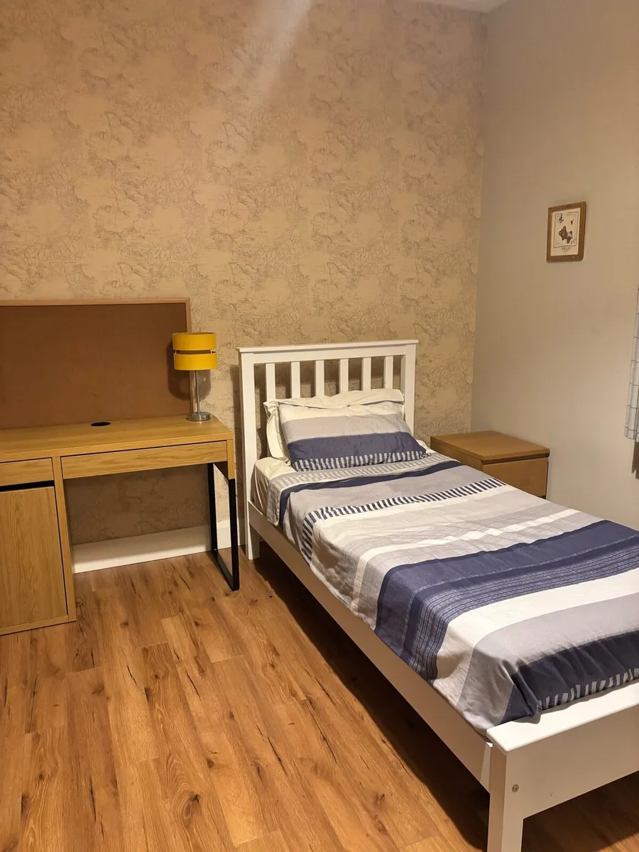 Single Bedroom Furniture Set - Bed, Desk & Locker - Image 1