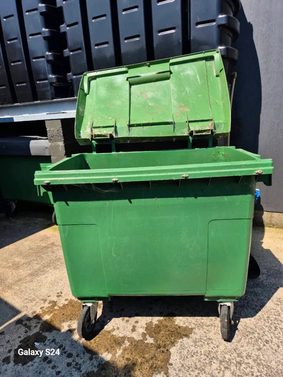 2 X 660ltr wheeled bins - Image 2