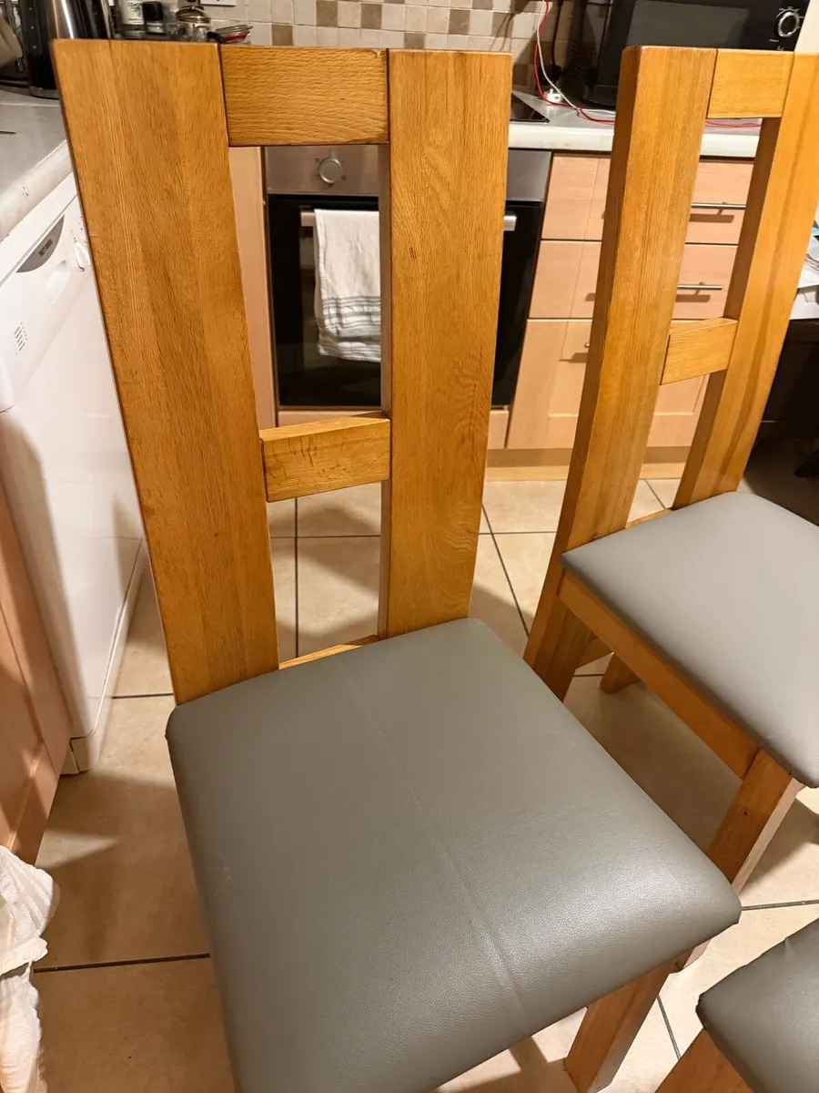 6 Oak wood chairs - Image 3
