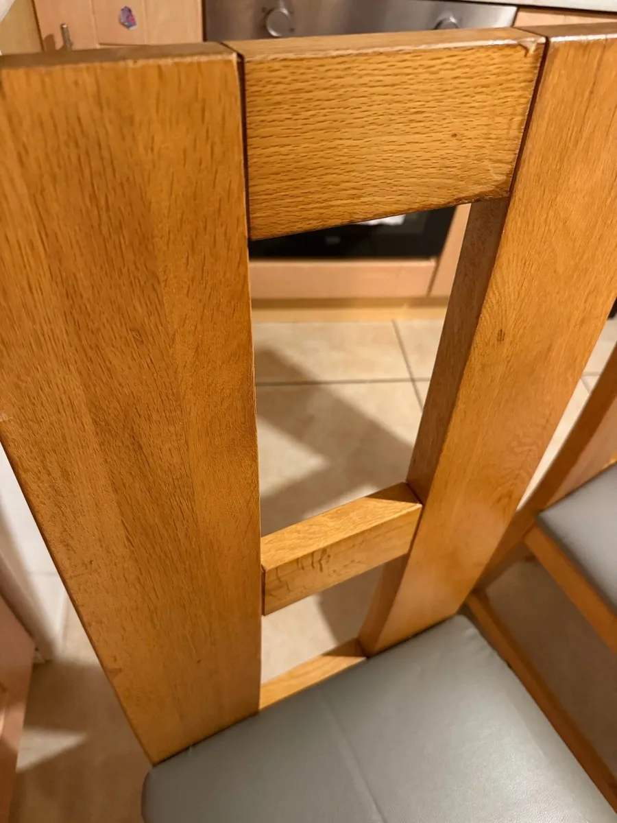 6 Oak wood chairs - Image 4