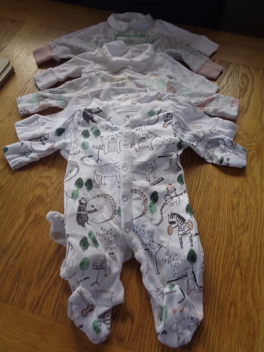 Next Newborn Babygros x 7 for Sale - Image 1