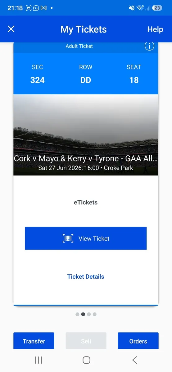 GAA Tickets - Cork v Mayo. Tyrone v Kerry. - Image 3