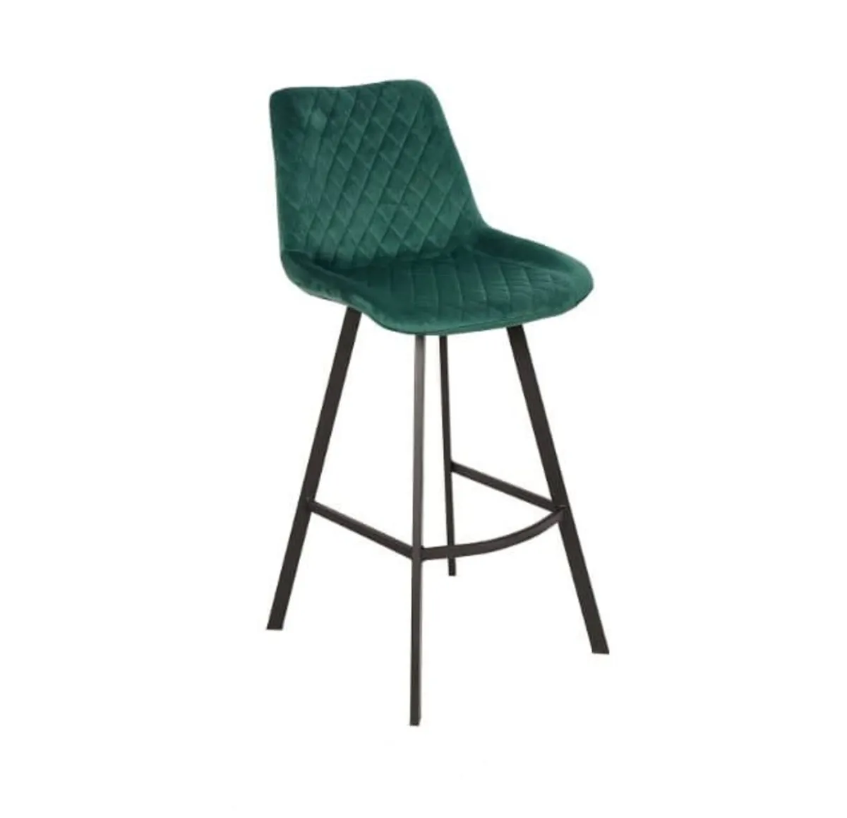 Luka Navy Velvet Bar Stool Stylish Loft Design - Image 4