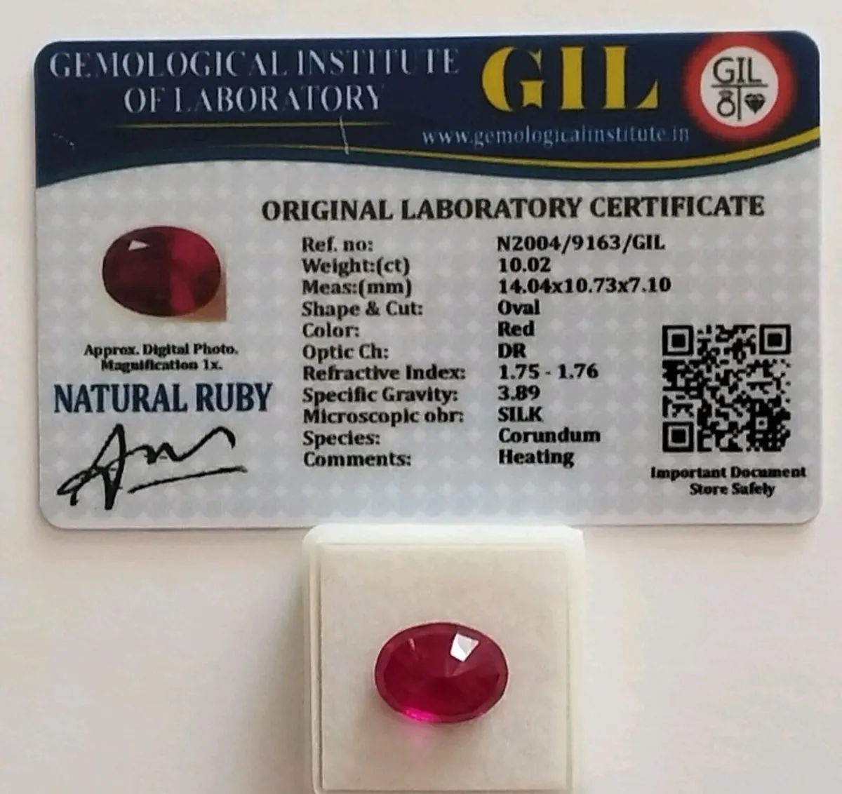 Superb Mozambique Ruby 10.02 with cert - Image 4