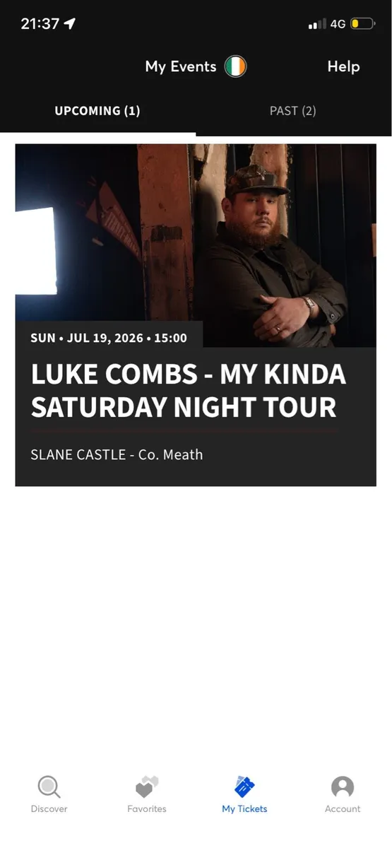 2x Luke Combs tickets