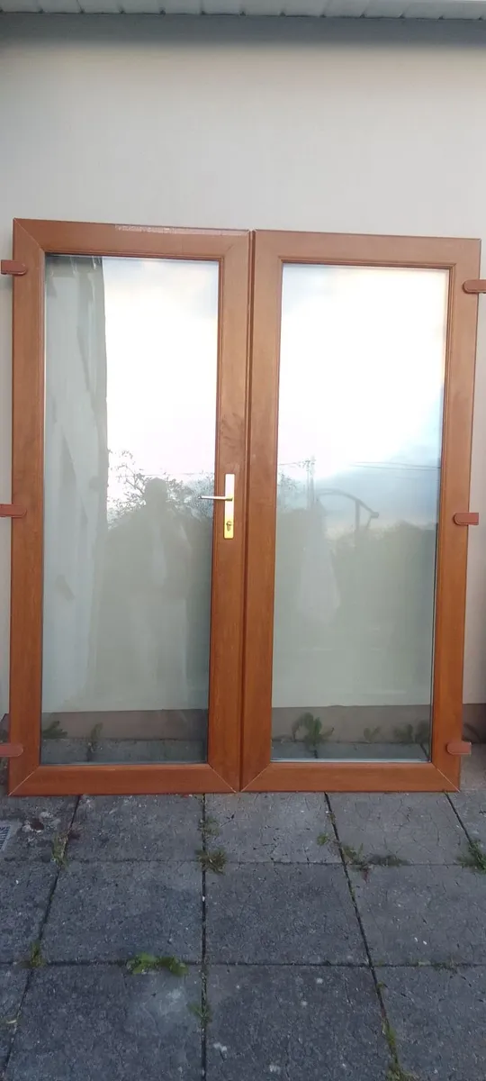 French Patio Doors with Hinges and Keys.