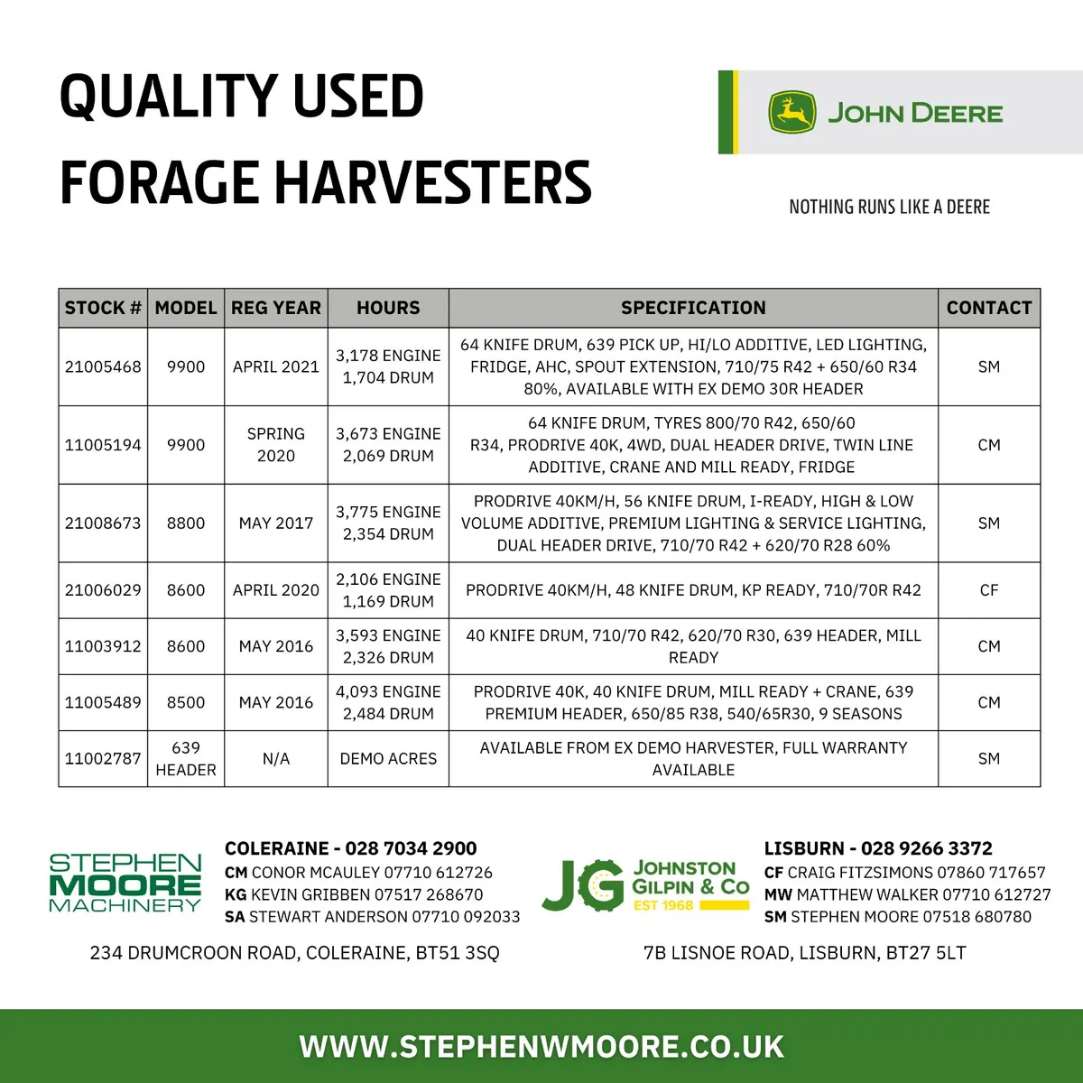 John Deere Forage Harvesters