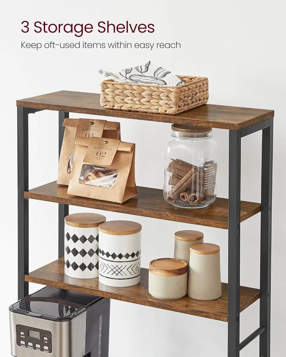 New Kitchen Bakers Rack Coffee Bar - FREE POST - Image 3