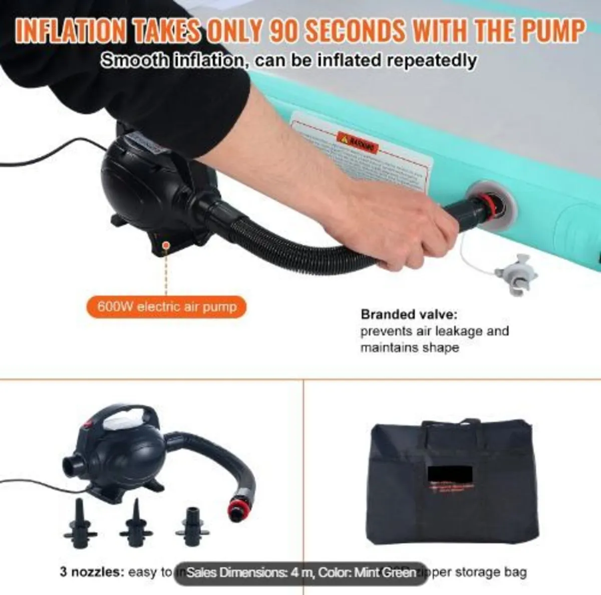 4 m Air Track Inflatable Training Tumbling - Image 2