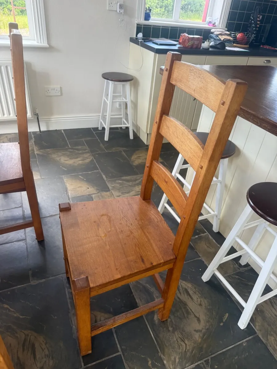 Oak Table and Chairs - Image 2