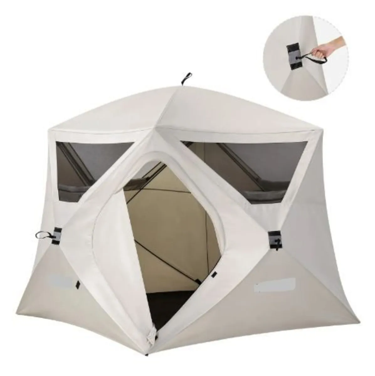 Camping Tent, 4 Person Pop Up Instant Cabin Tent - Image 1