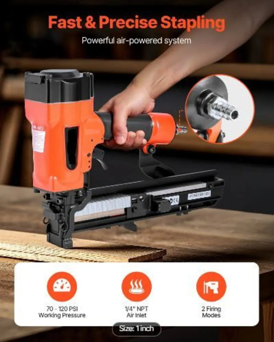 Pneumatic Staple Gun, 16 Gauge 26.4mm - Image 2