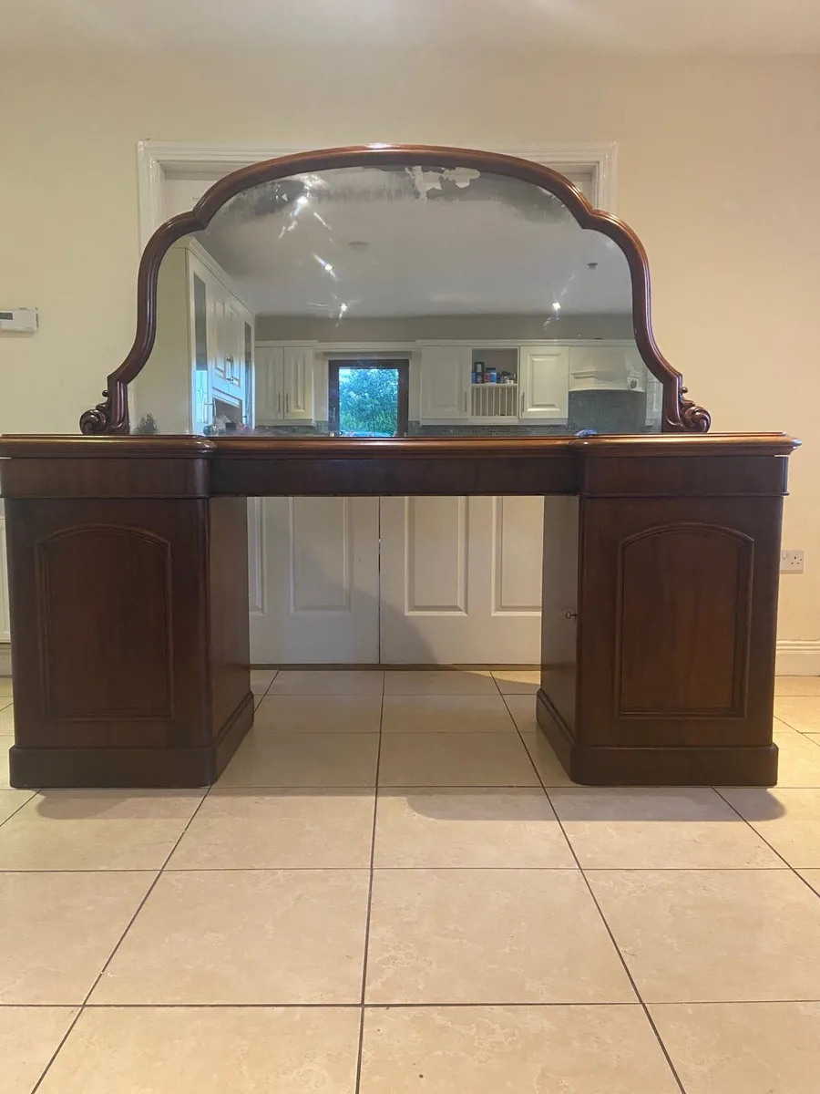 Victorian large mirror back buffet sideboard - Image 2