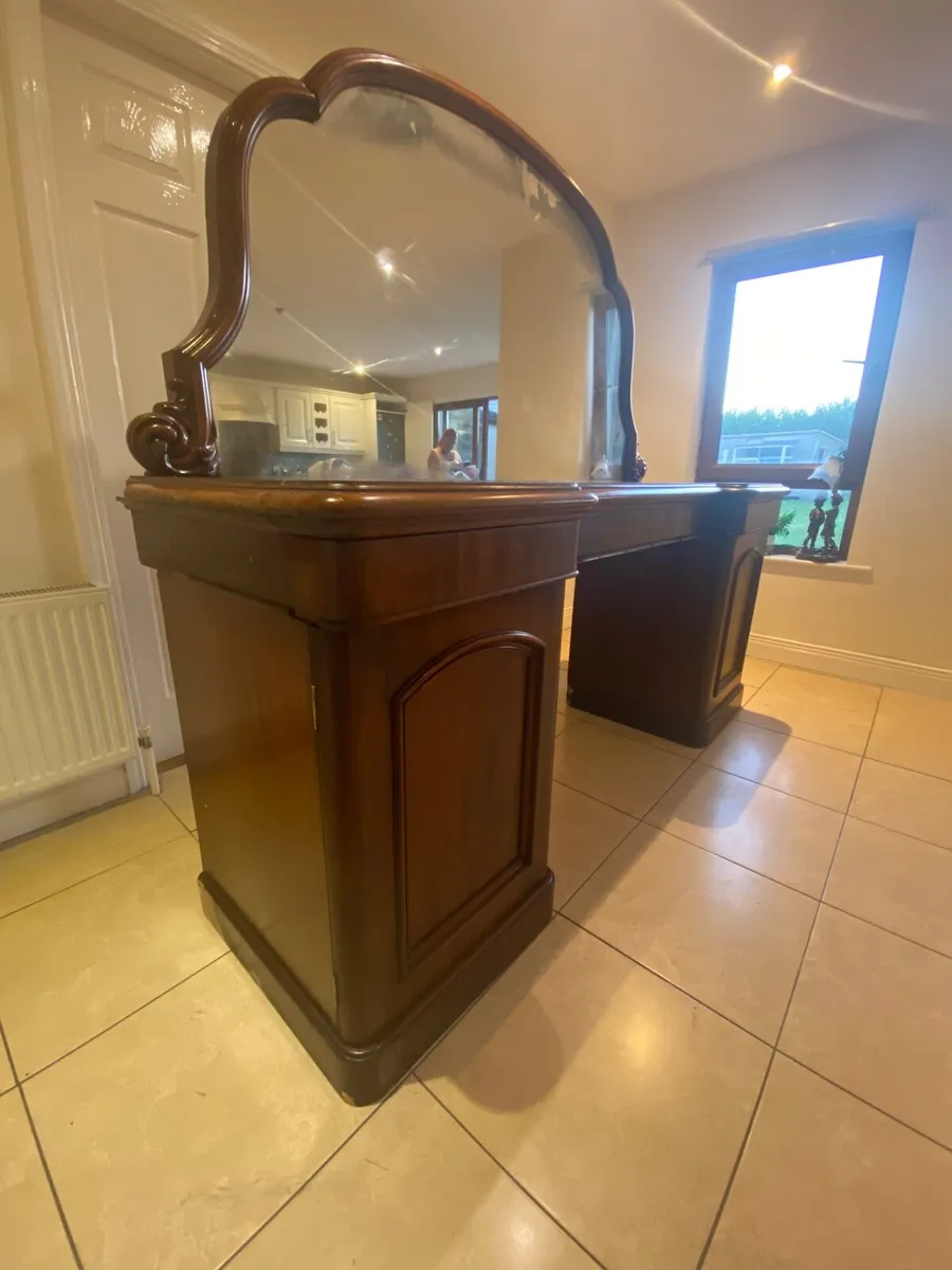 Victorian large mirror back buffet sideboard - Image 3