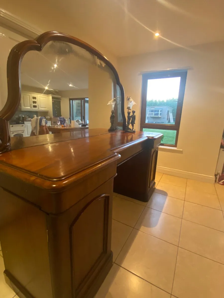 Victorian large mirror back buffet sideboard - Image 4