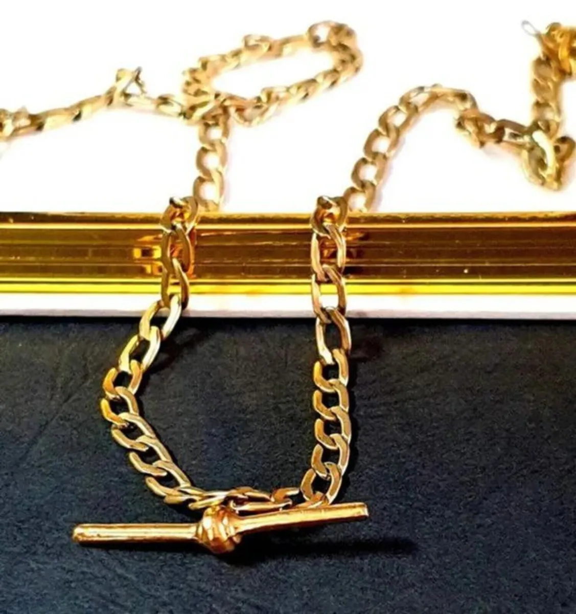 Vintage 9ct Gold Albert Chain - Image 1